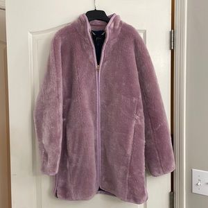 J. Crew lavender teddy cocoon topcoat coat. Brand new never worn.